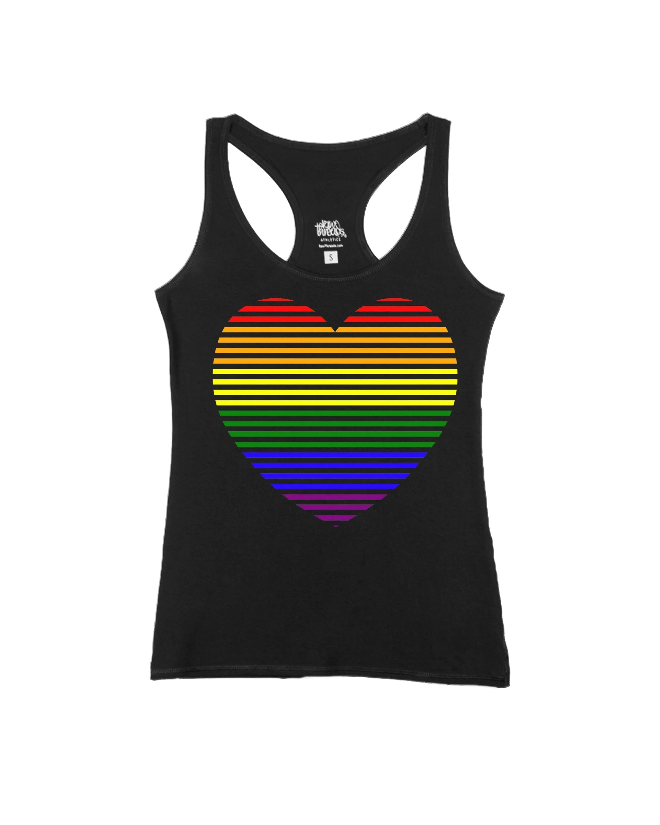 Rainbow Stripes Heart