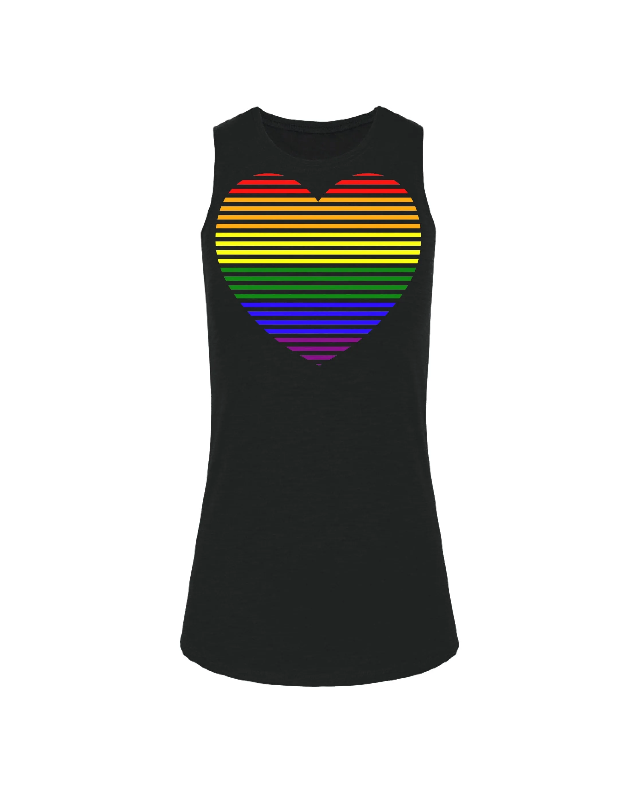 Rainbow Stripes Heart