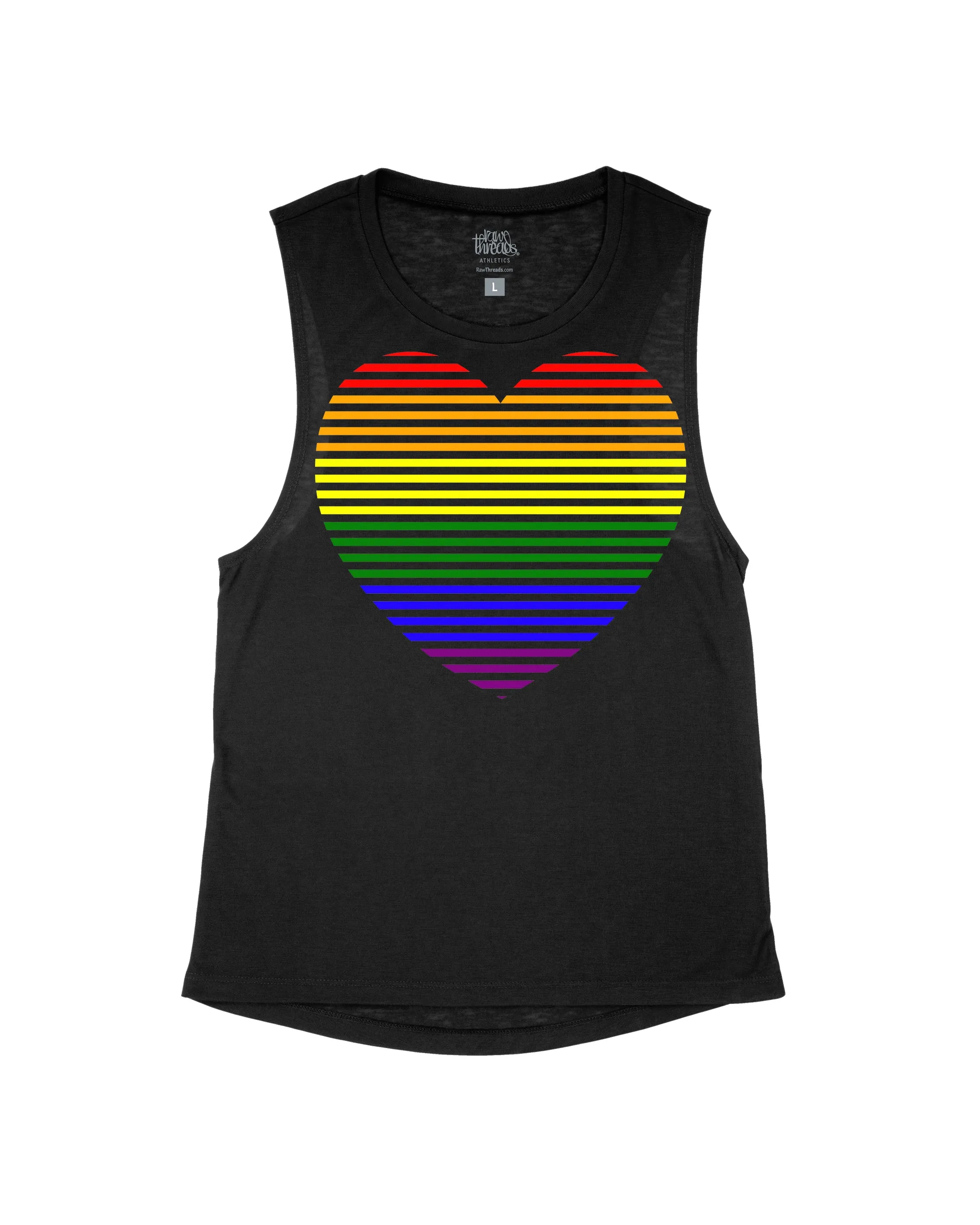 Rainbow Stripes Heart