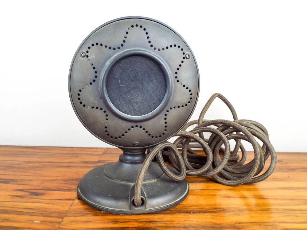 Rare Antique 1920's Enclosed Ring Microphone