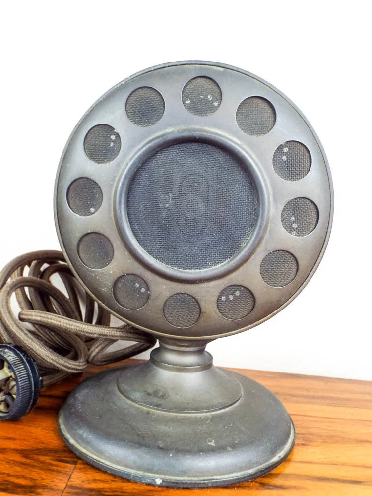 Rare Antique 1920's Enclosed Ring Microphone