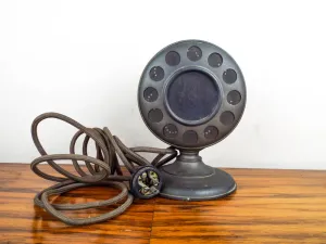 Rare Antique 1920's Enclosed Ring Microphone