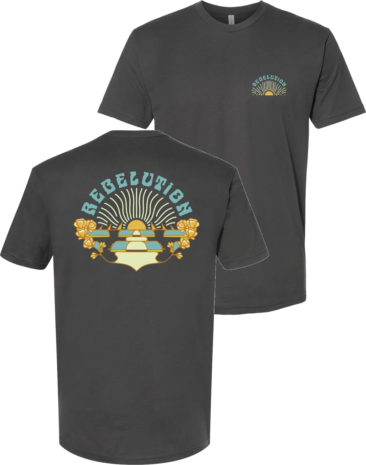 Retro Sunrise Tee (Grey)