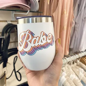 Retro Wine Tumbler "Babe"