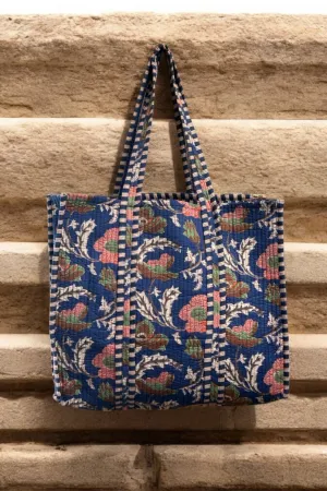 Reversible Cotton Quilted Tote - Neela & Stripes