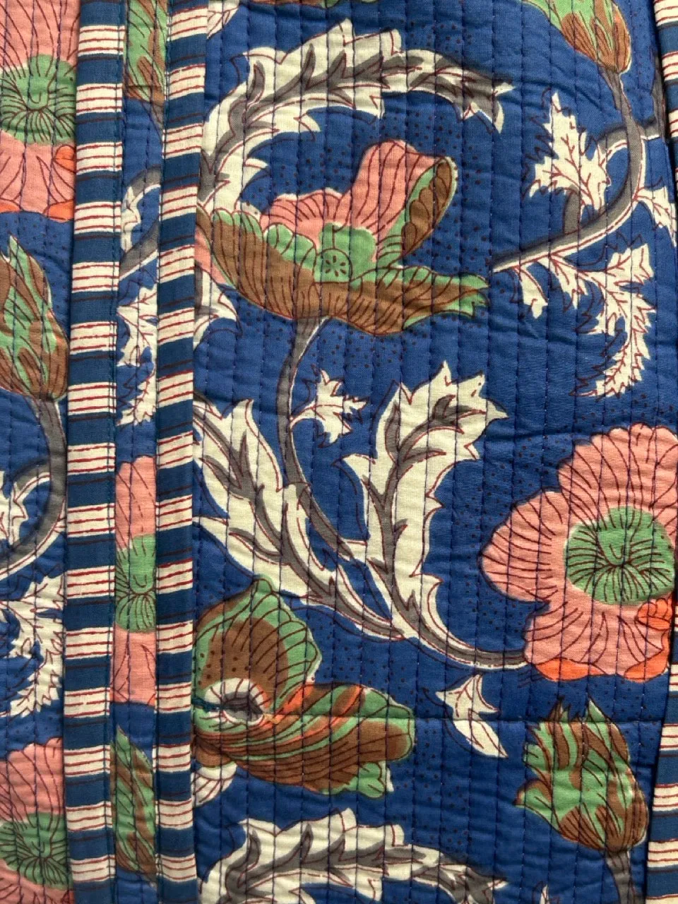 Reversible Cotton Quilted Tote - Neela & Stripes