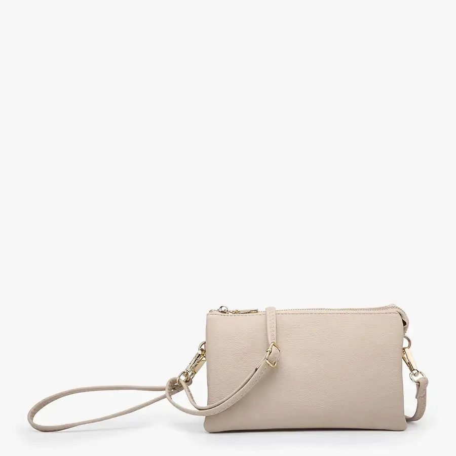 Riley Crossbody/Wristlet in Light Beige