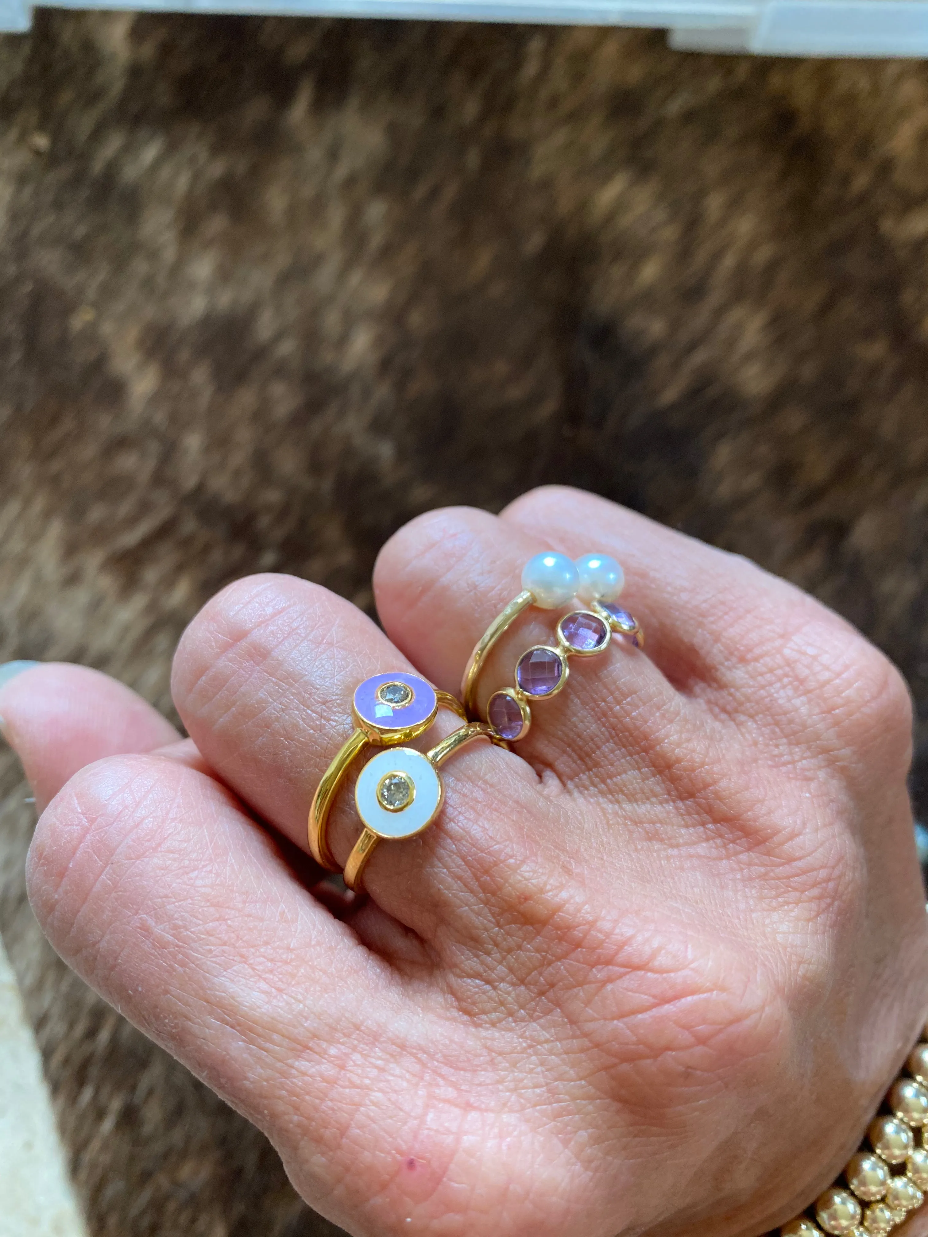 Ring Enamel & Diamond