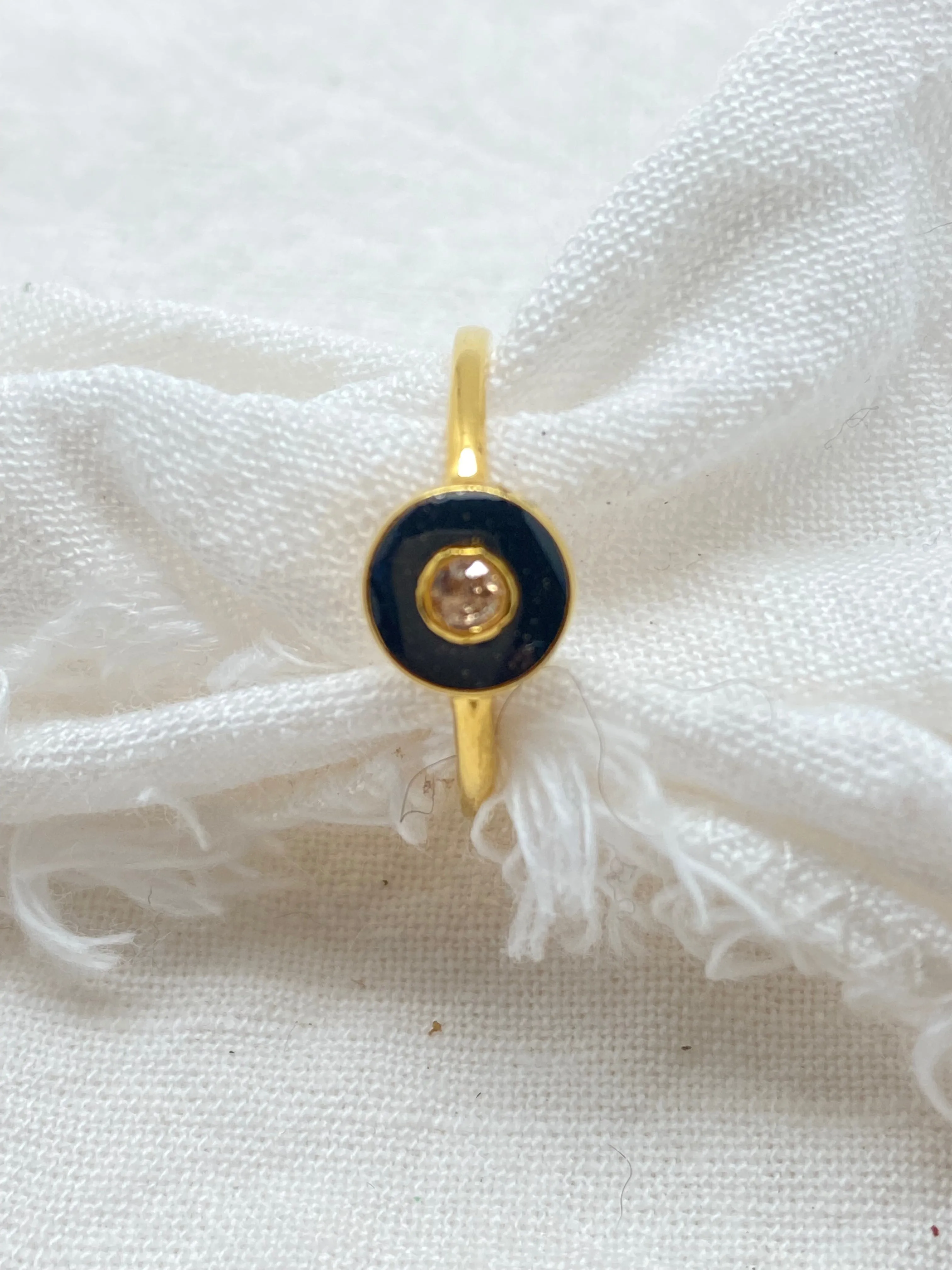 Ring Enamel & Diamond