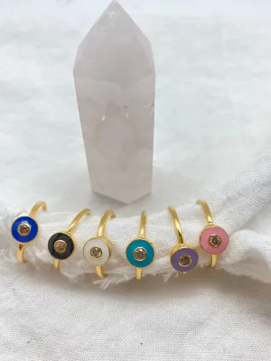 Ring Enamel & Diamond
