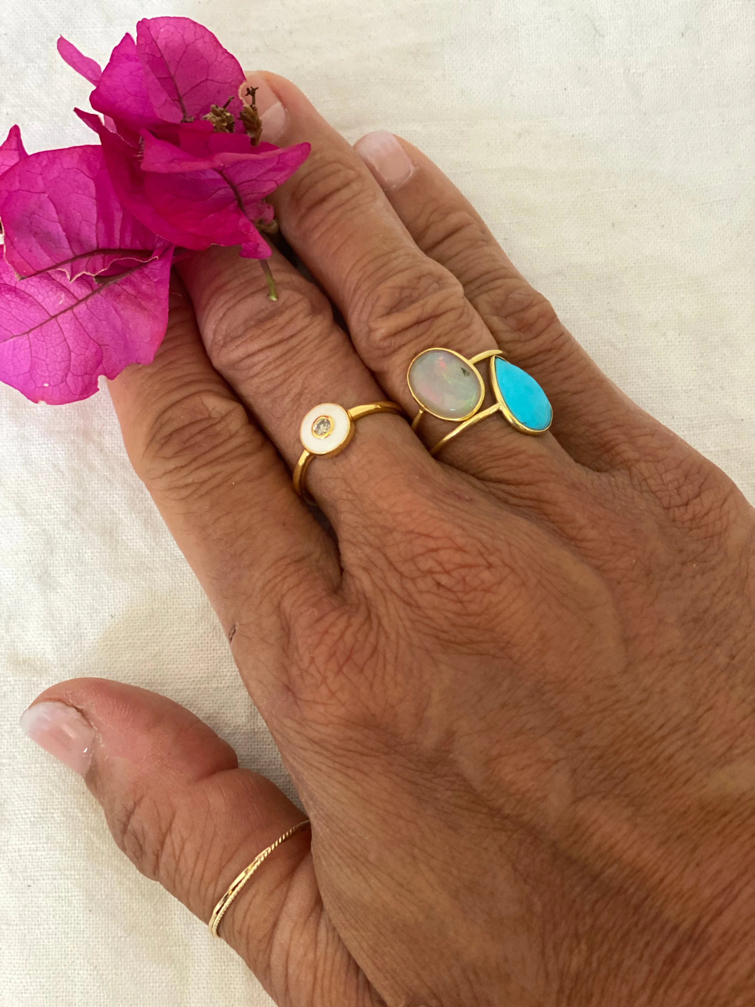 Ring Enamel & Diamond