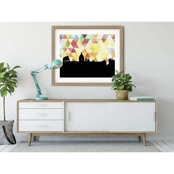 Rome, Italy geometric skyline
