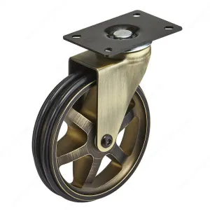 Roulette vintage simple en aluminium - laiton rustique