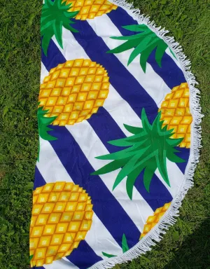 Round Beach Towels - PINEAPPLES