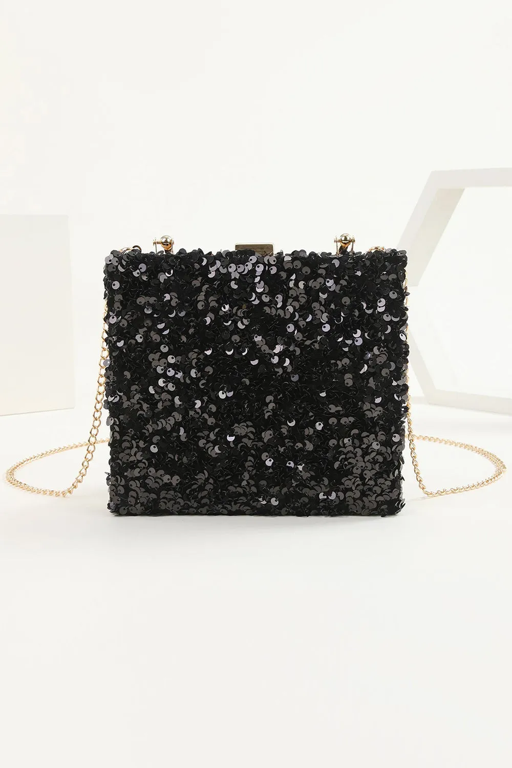 Roycebridal Sequins Black Prom Handbag