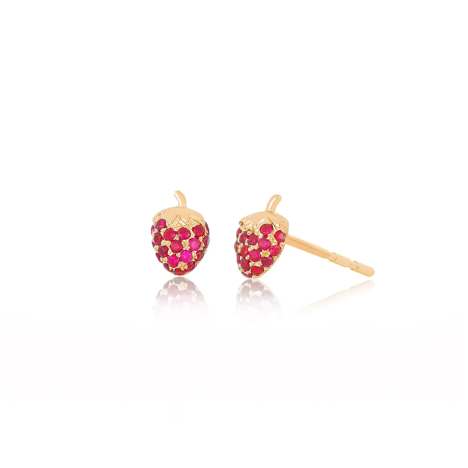 Ruby Mini Strawberry Stud Earring