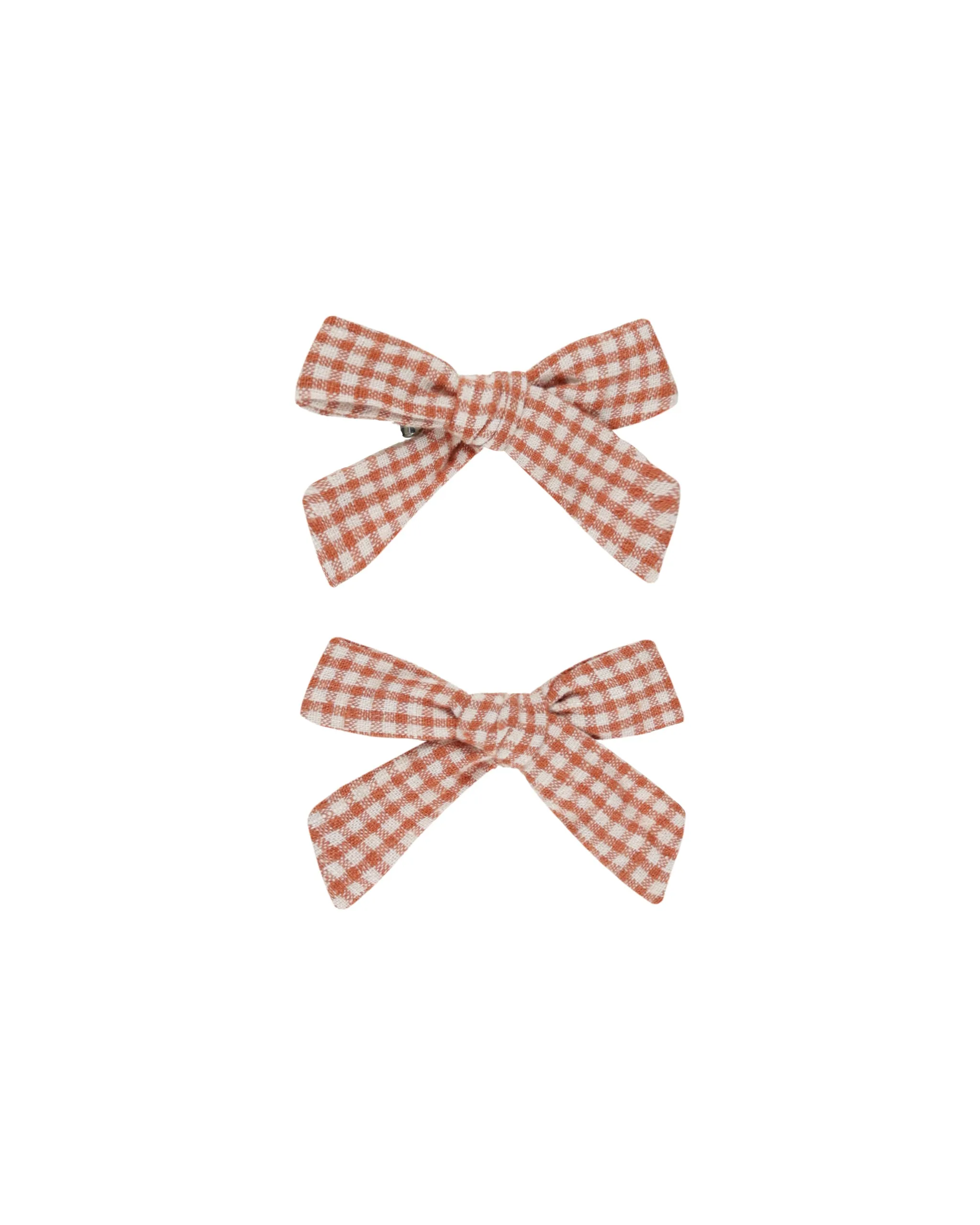 RYLEE   CRU Bows, Set of 2 || Poppy Gingham
