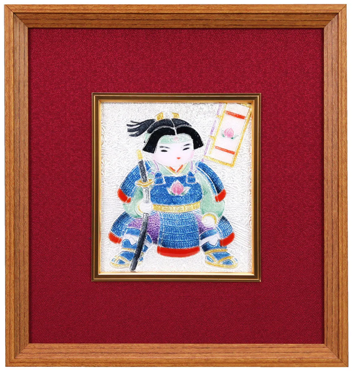 Saikosha - #008-18  Momotaro (Framed Cloisonné ware) - Free Shipping