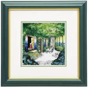Saikosha - #015-06 Women by the window (Framed Cloisonné ware) - Free Shipping