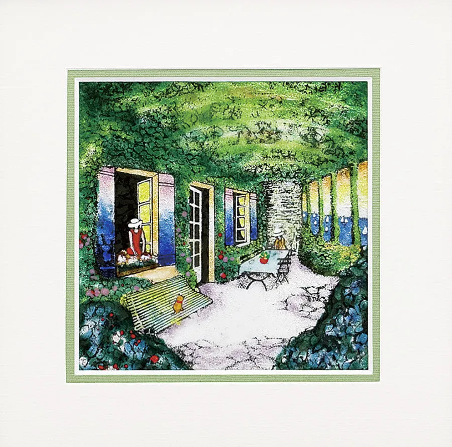 Saikosha - #015-06 Women by the window (Framed Cloisonné ware) - Free Shipping