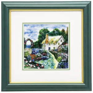 Saikosha - #015-08 Flower path (Framed Cloisonné ware) - Free Shipping