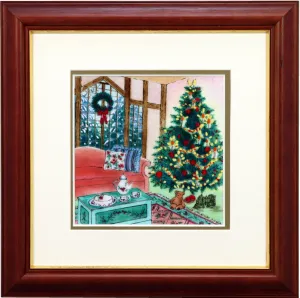 Saikosha - #023-01 Christmas tree (Framed Cloisonné ware) - Free Shipping
