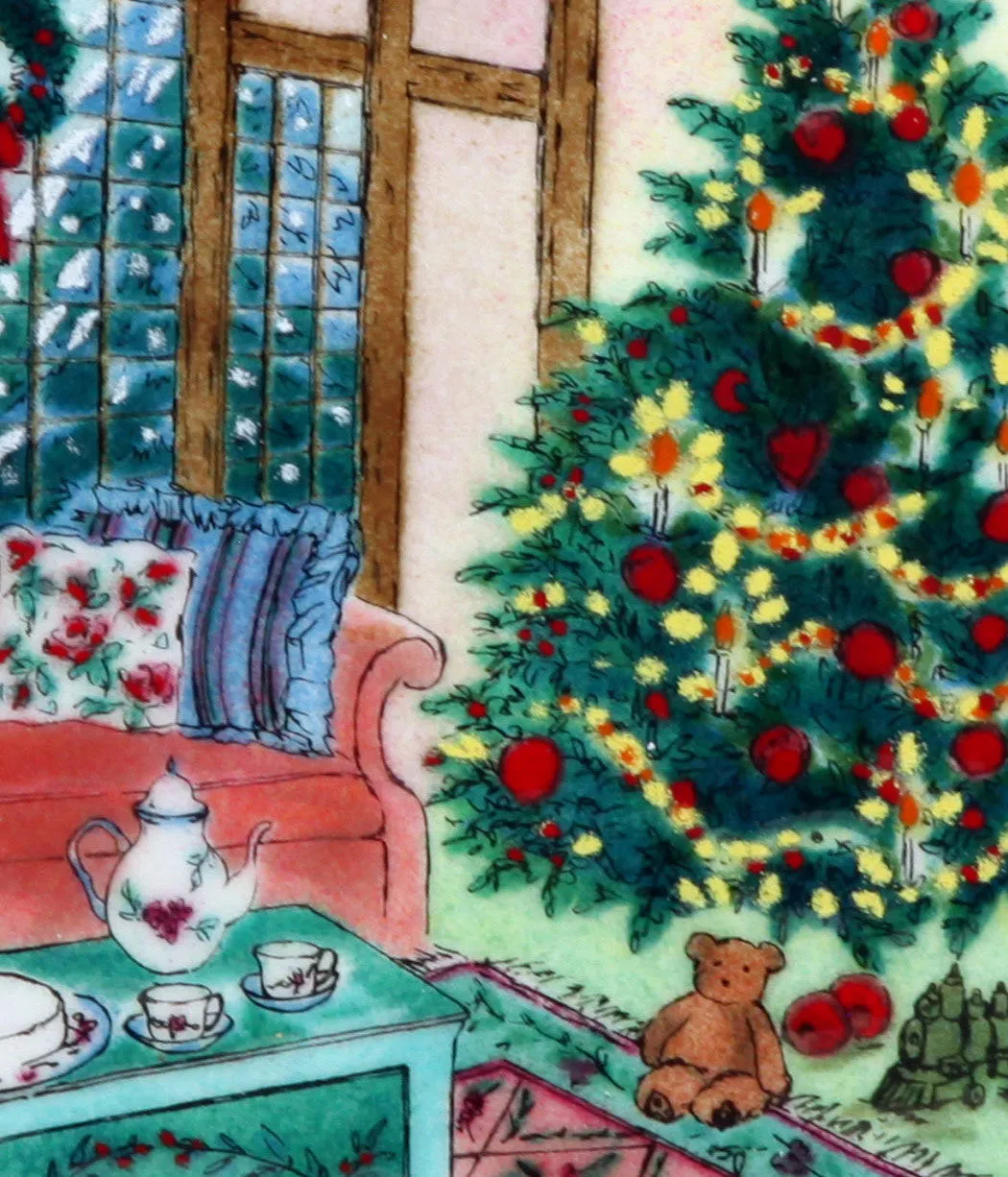 Saikosha - #023-01 Christmas tree (Framed Cloisonné ware) - Free Shipping