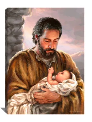 Saint Joseph's Embrace Canvas Print 10" X 14 3/4"