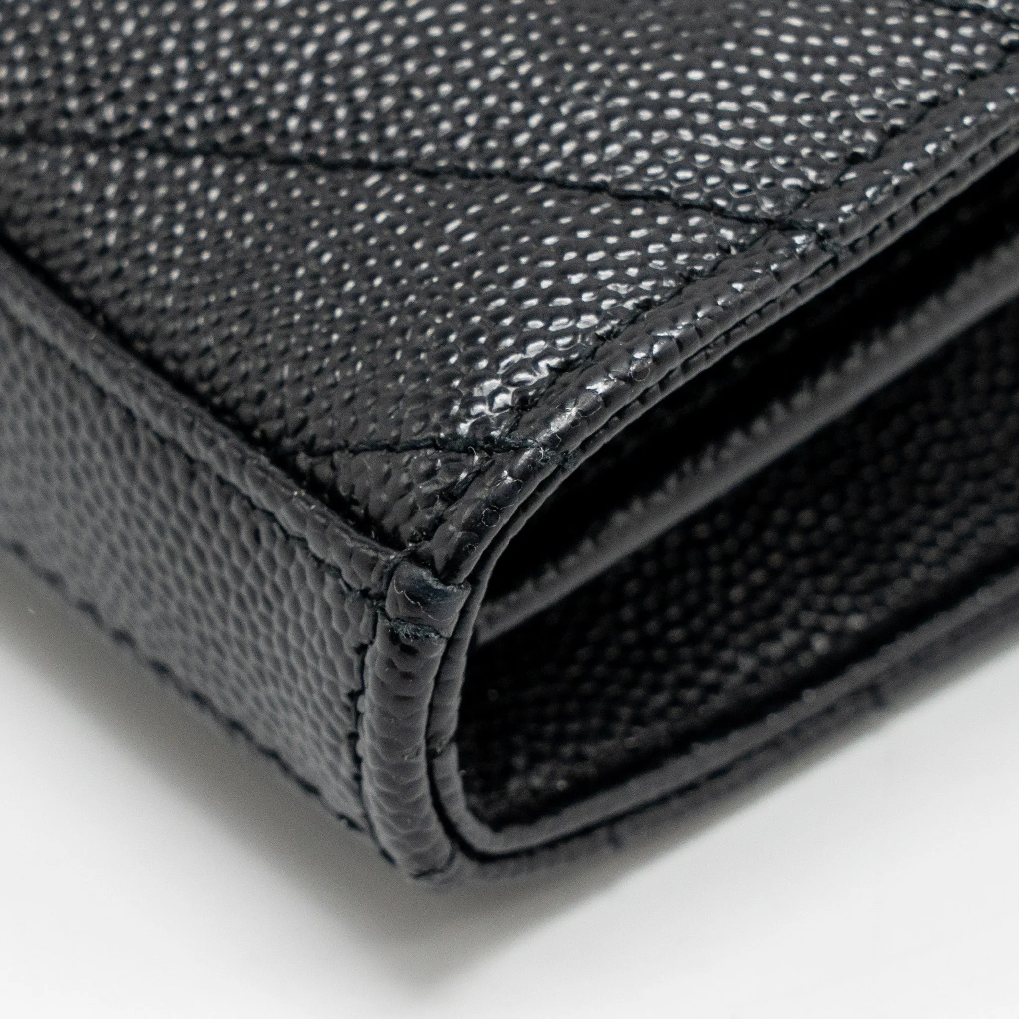 Saint Laurent/YSL Envelope Chain Wallet Calfskin Black SHW