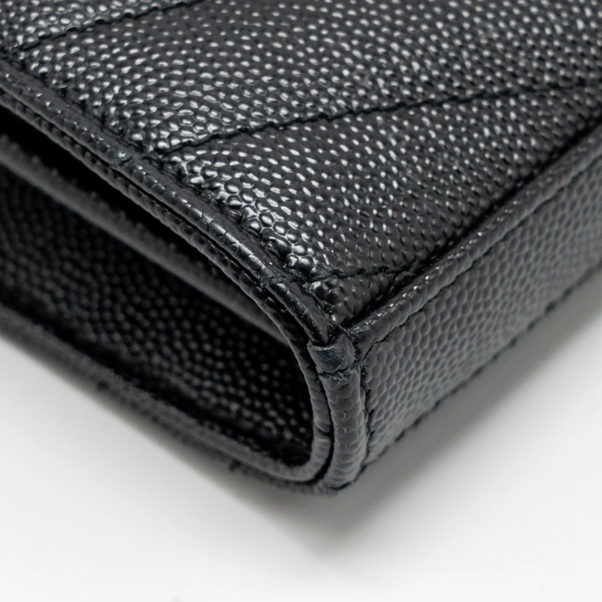 Saint Laurent/YSL Envelope Chain Wallet Calfskin Black SHW