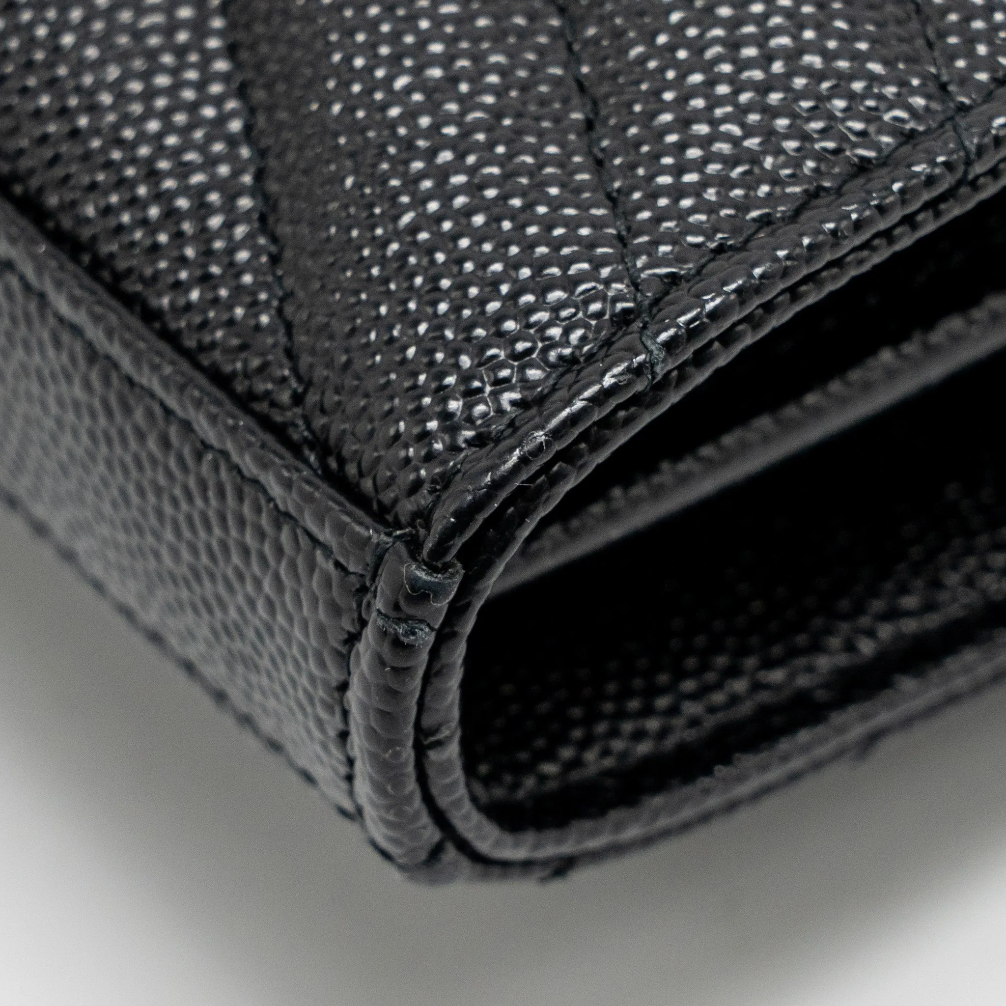 Saint Laurent/YSL Envelope Chain Wallet Calfskin Black SHW