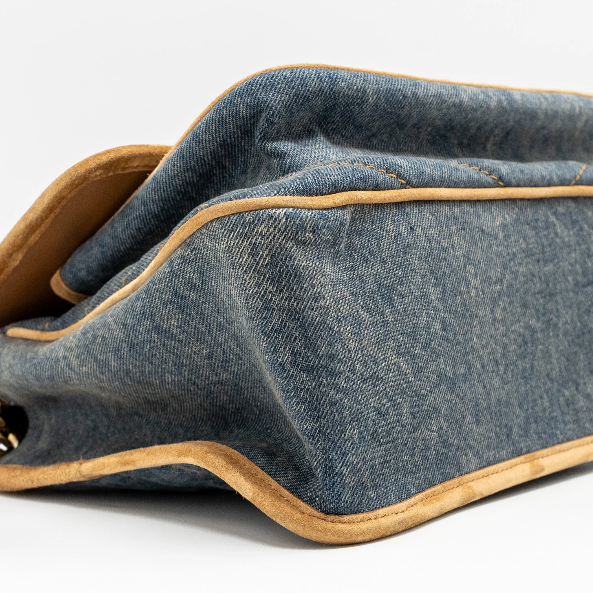Saint Laurent/YSL Niki Shoulder bag Denim Blue/ CINNAMON GHW