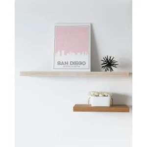 San Diego, California skyline and map