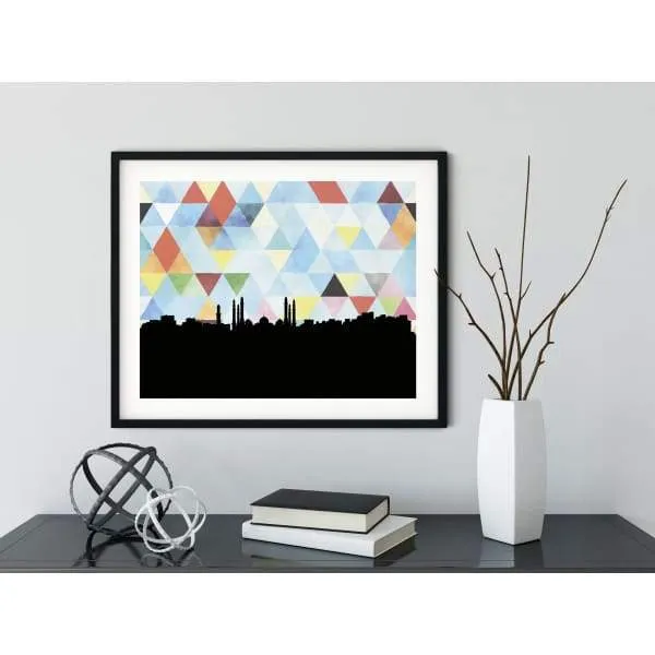 Sana'a, Yemen geometric skyline