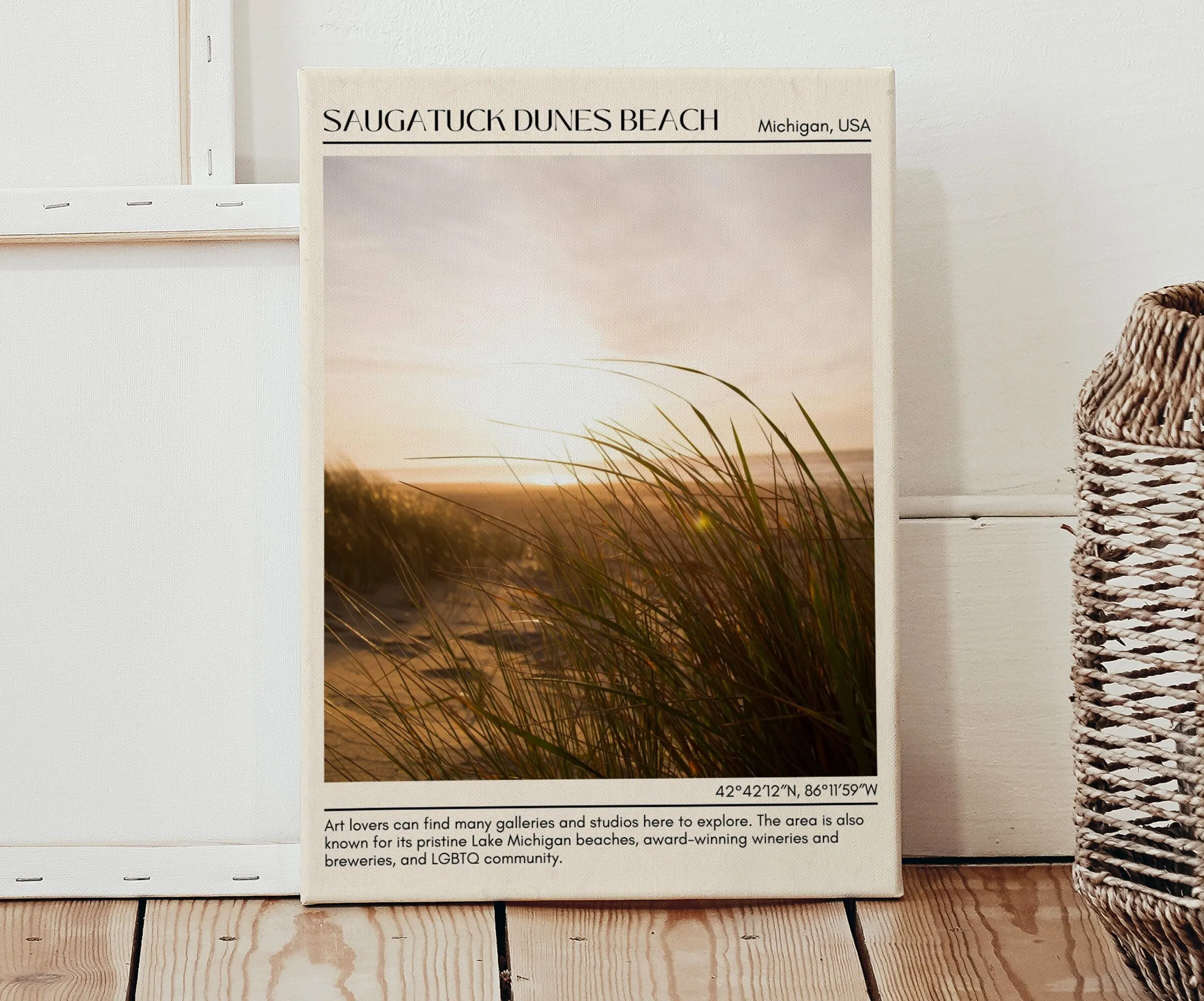 Saugatuck Dunes Beach Wall Canvas, USA