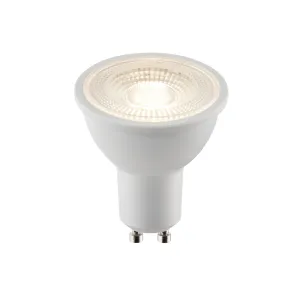 Saxby 112546 GU10 LED 5W 4000K/470LM 5W Matt white plastic & clear prismatic pc 5W LED GU10 Cool White