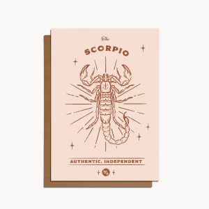 Scorpio Zodiac Sign Birthday Card