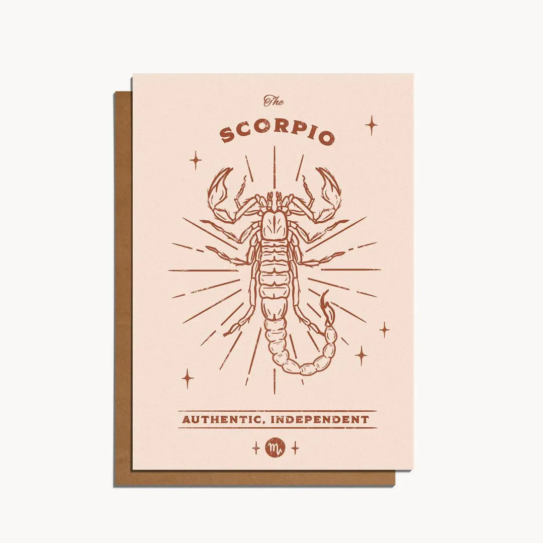 Scorpio Zodiac Sign Birthday Card