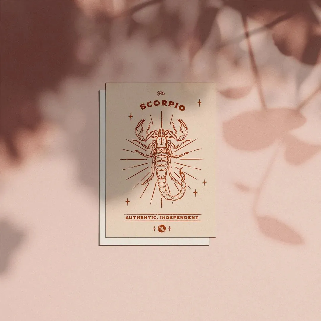 Scorpio Zodiac Sign Birthday Card