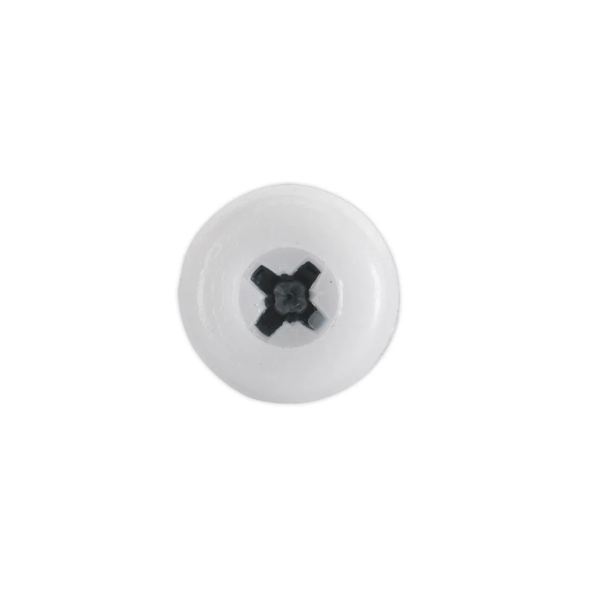 Sealey Numberplate Screw Plastic Enclosed Head 4.8 x 18mm White Pack of 50
