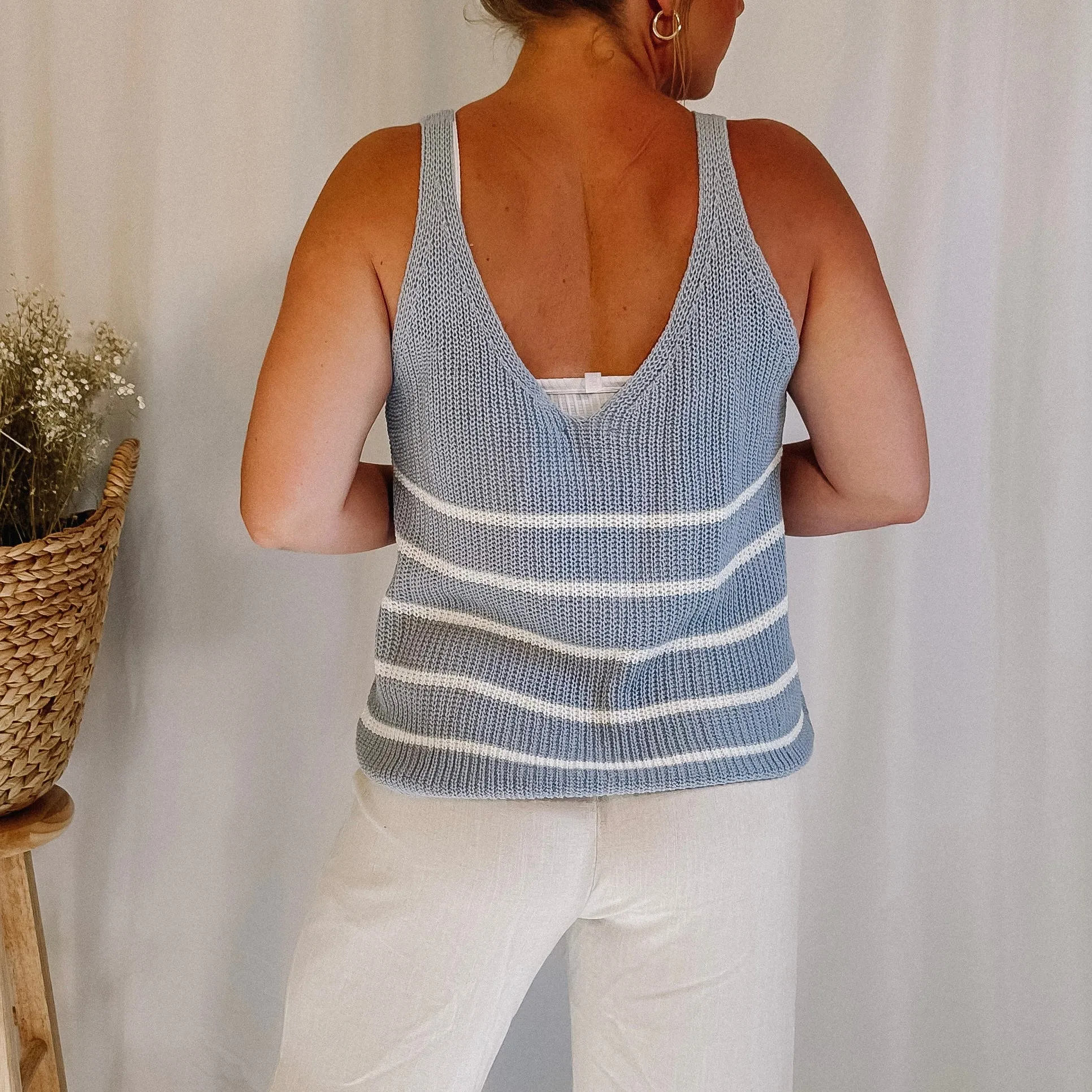 Seaside Striped Knit Tank - LAST ONE