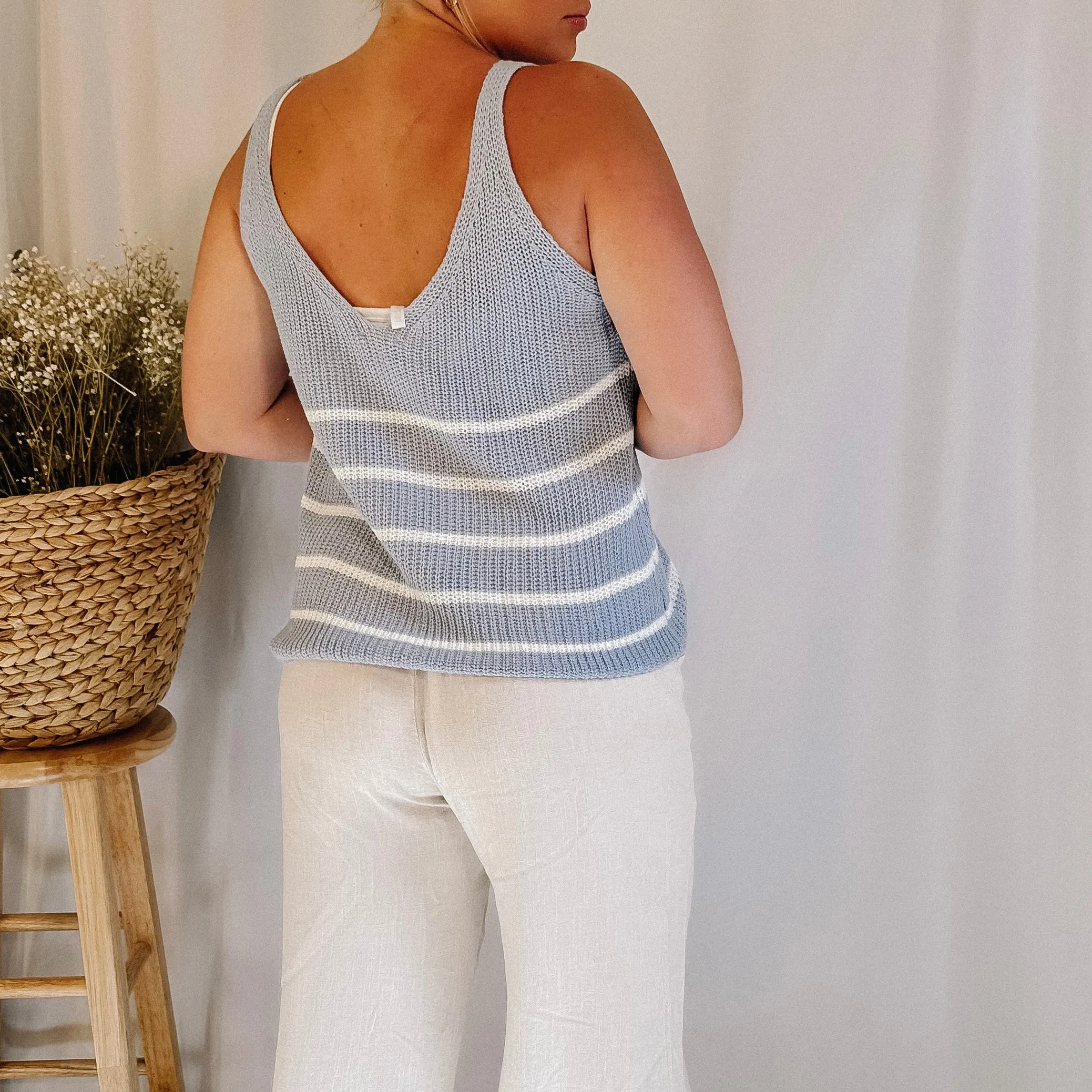 Seaside Striped Knit Tank - LAST ONE