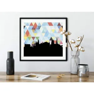 Sheffield, England geometric skyline