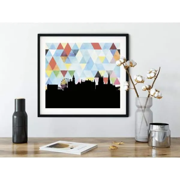 Sheffield, England geometric skyline