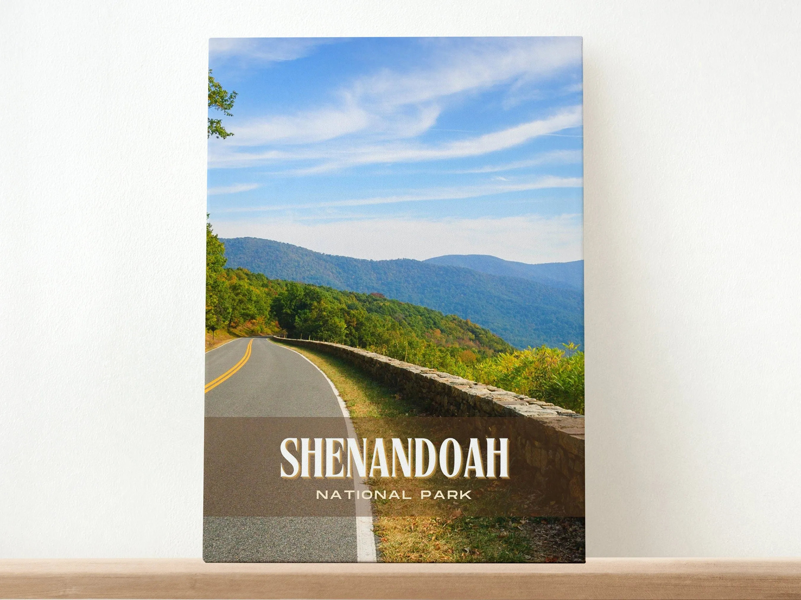 Shenandoah National Park Retro Wall Art, Virginia, USA