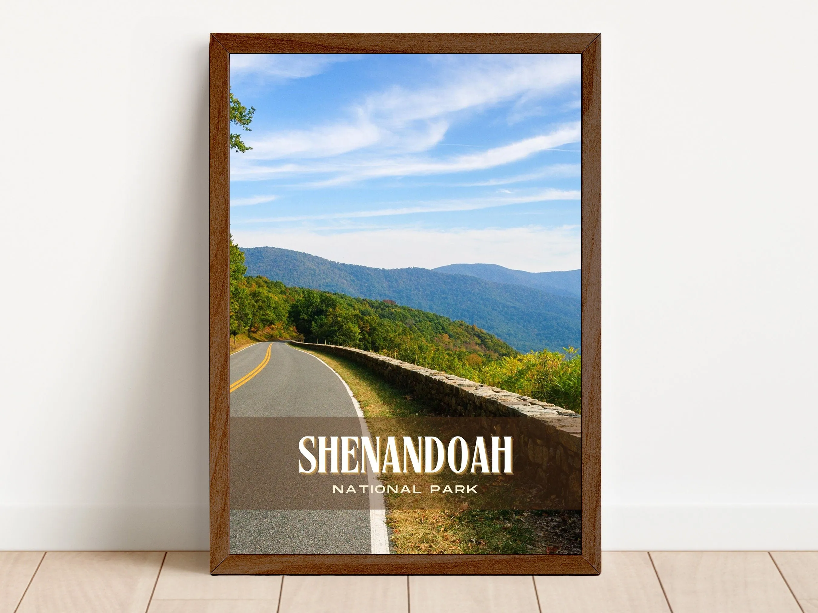 Shenandoah National Park Retro Wall Art, Virginia, USA