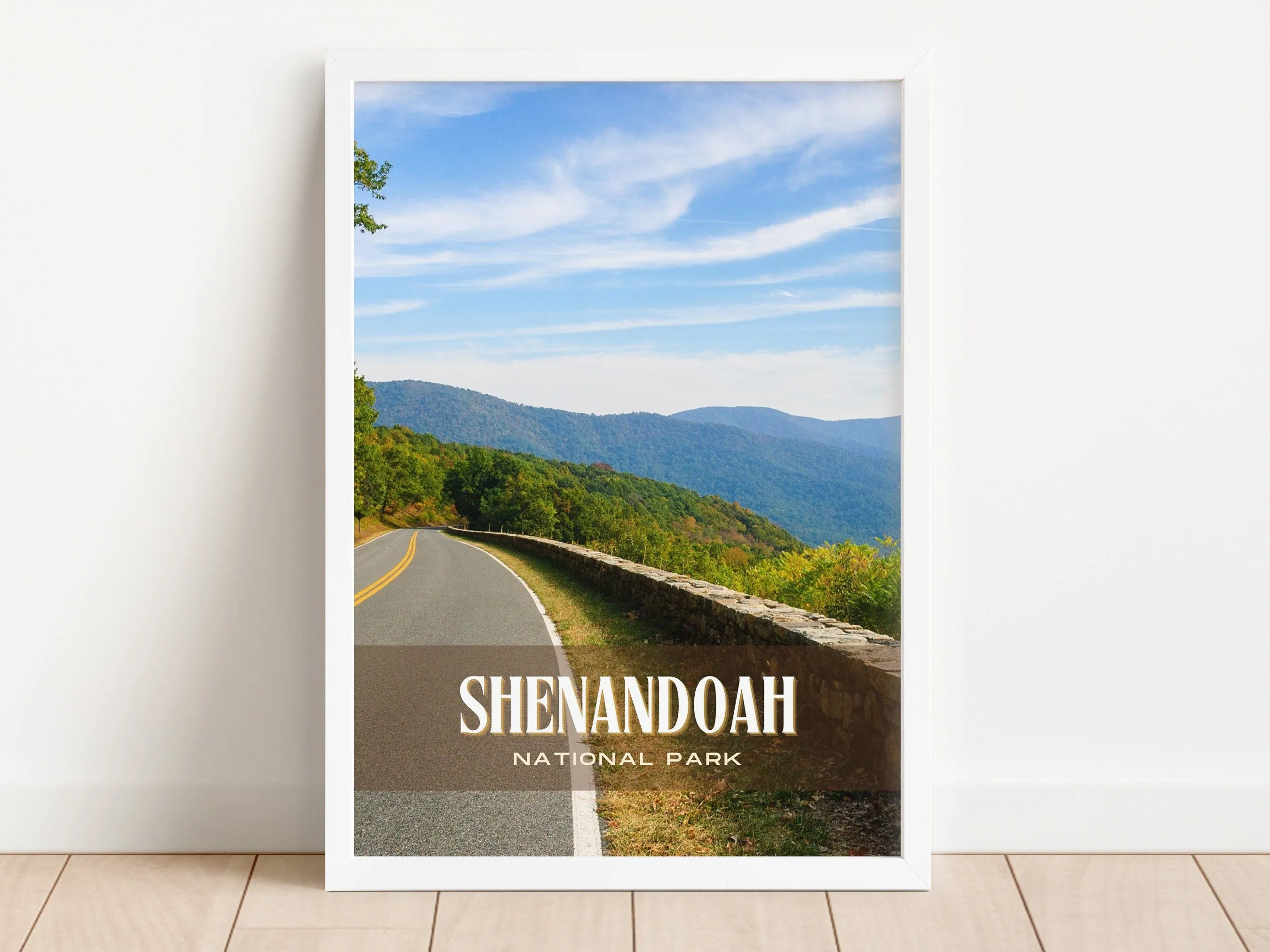 Shenandoah National Park Retro Wall Art, Virginia, USA