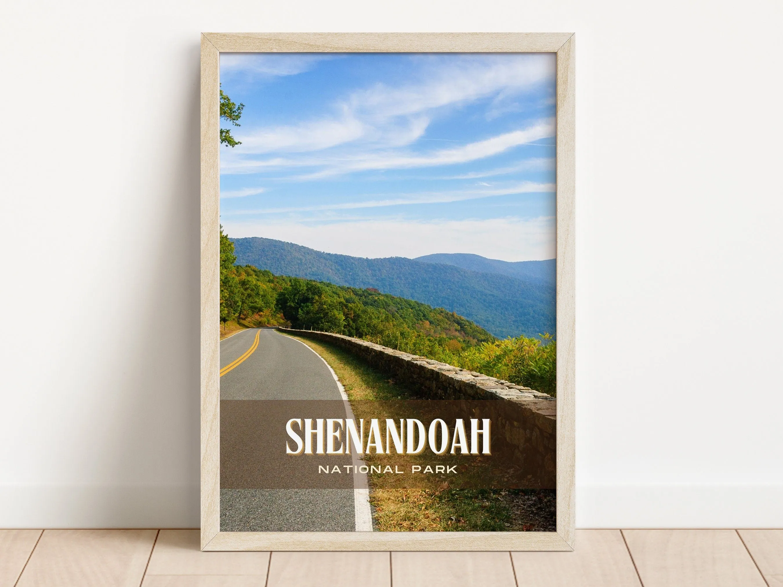 Shenandoah National Park Retro Wall Art, Virginia, USA