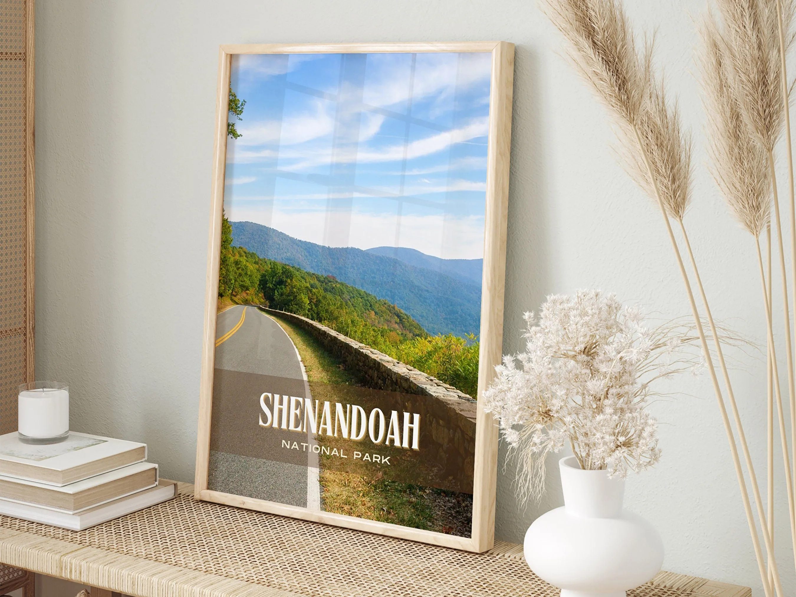 Shenandoah National Park Retro Wall Art, Virginia, USA