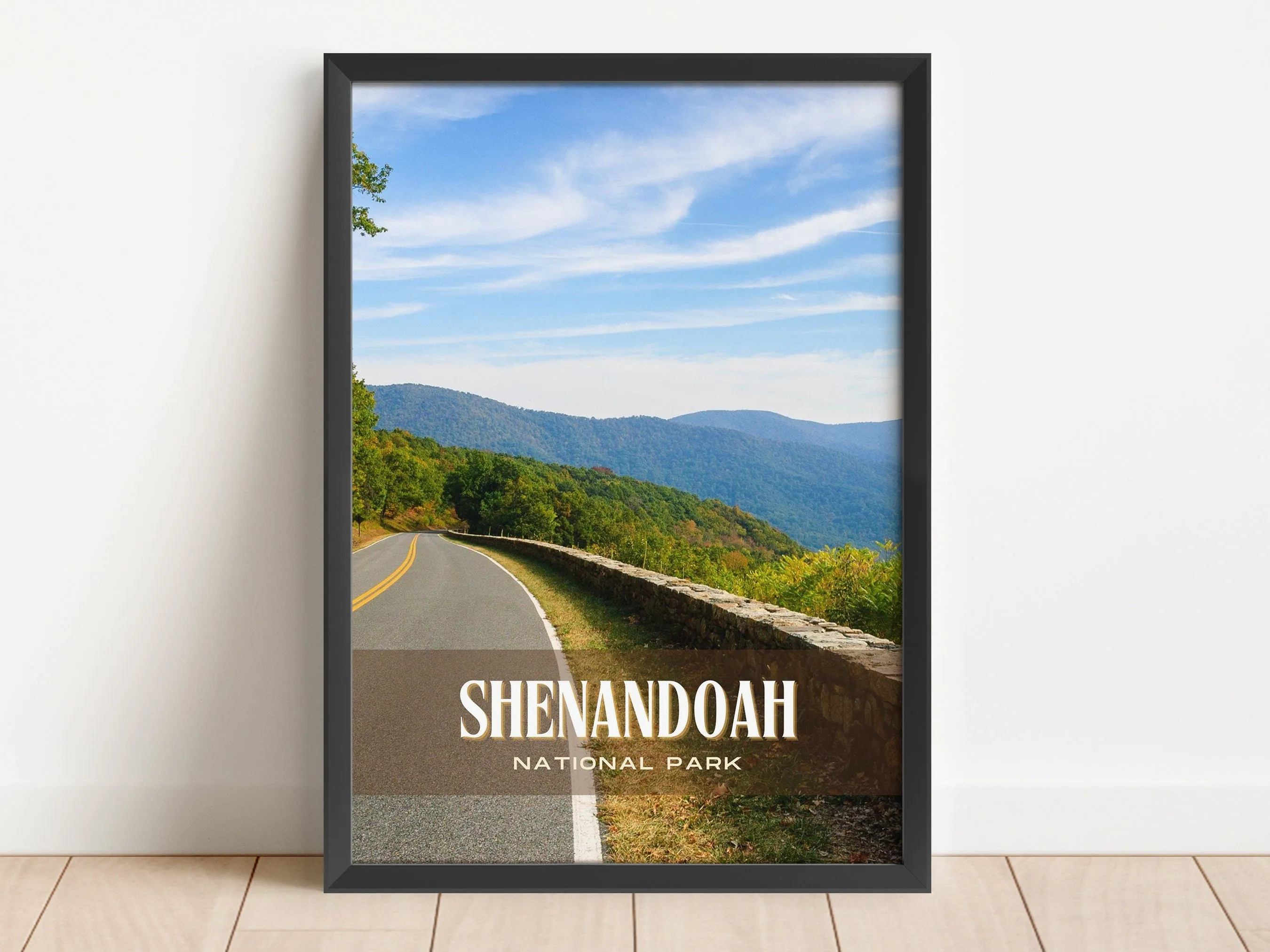 Shenandoah National Park Retro Wall Art, Virginia, USA
